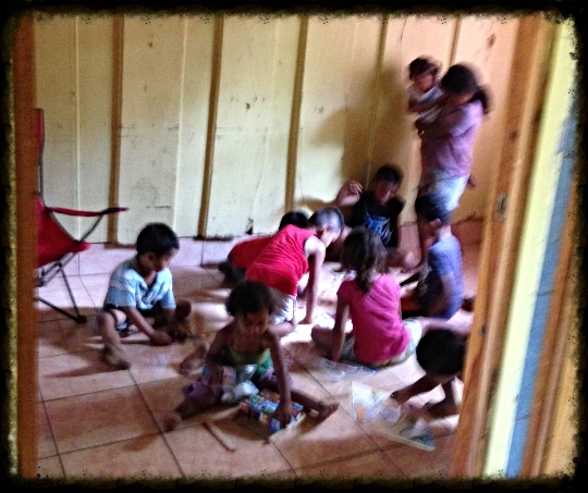 Children new room for the first time.