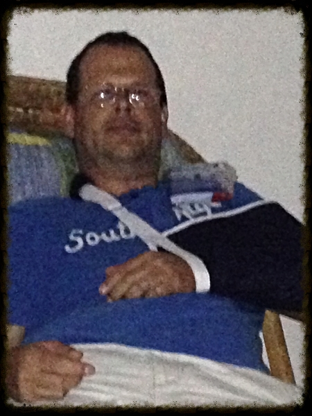 John and his dislocated shoulder