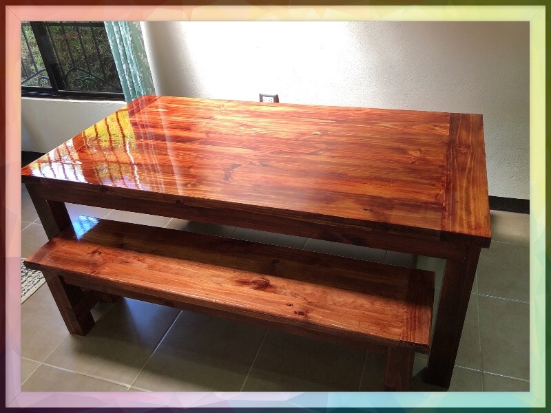 Dinning Room Table that John built 

