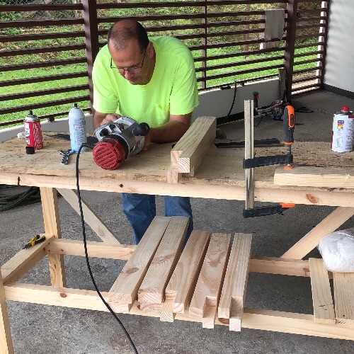 Starting the dining room table
